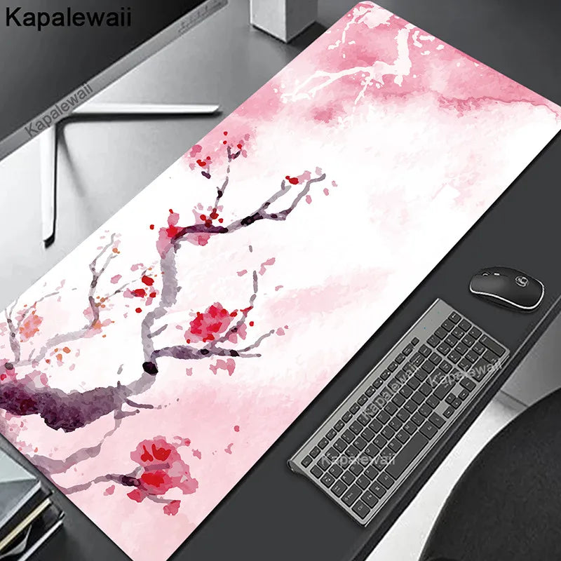 Comouter Mouse Pad Large Sakura Mousepads Office Deskmat XXL Table Carpet Natural Rubber Mousemat Keyboard Mats 80x30cm Mousepad