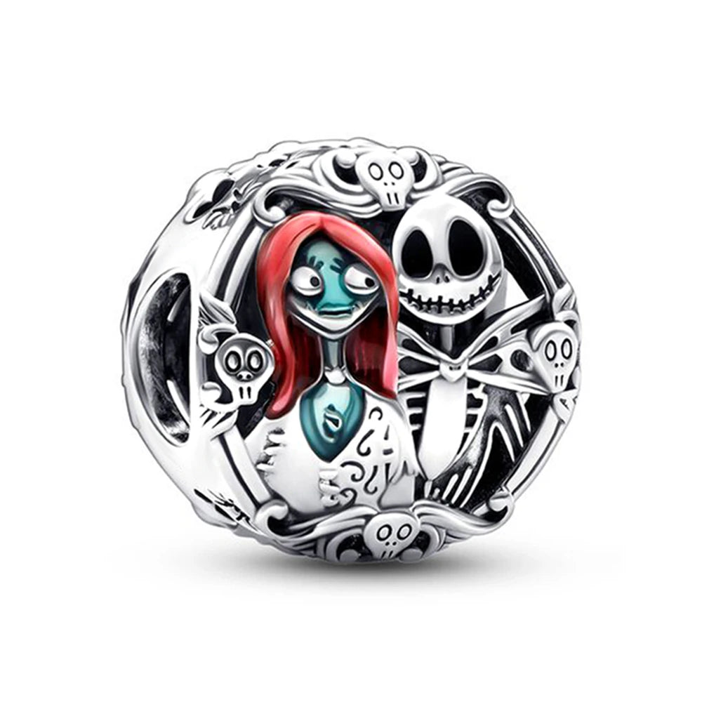 Hot Sell 925 Silver DIY Beads Jewelry Charms Bracelet Mickey Minnie Princess Christmas Stitch Robots Marvel Cute Miniso Disney
