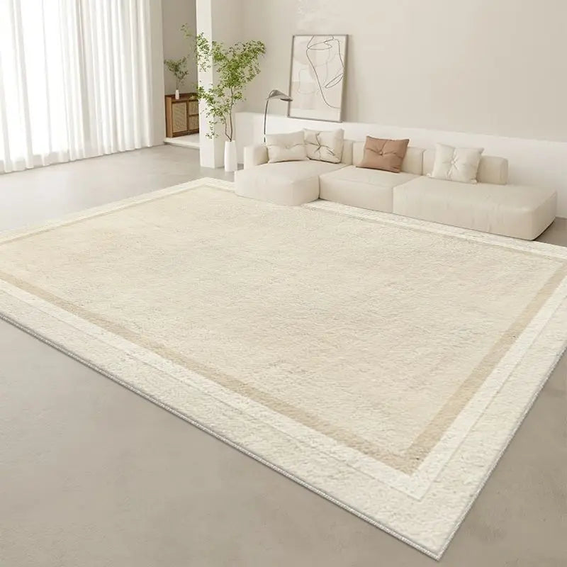 Stylish Simple Living Room Carpet Easy Maintenance Anti-Dirt Thick Velvet Texture Durable Floor Mat for Home