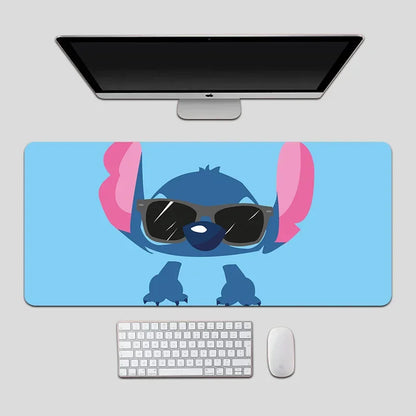 Oversized Stitch Pu Leather Mouse Pad Children and Students Cartoon Book Table Mat Anime Home Office Keyboard Pad Cute Wrist Pad