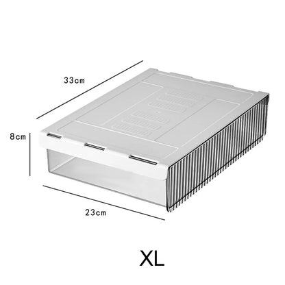 Desk Table Self Storage Boxs Under Desk Drawer Stick Stand Hidden Stationery Pens Office Home Organizer Accessories Supplies