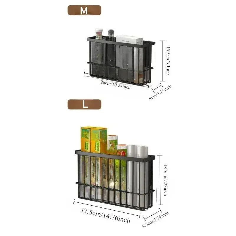 Magnetic Storage Shelf Kitchen Refrigerator Suspended Convenient Space Saving Basket Household Items Spice Condimentor Organizer