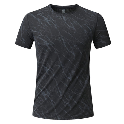Mens Running T-Shirt Outdoor Sports Tops Short Sleeve Shirt Men Fitness Gym Guys Clothing Shirts Sportswear Breathable Quick Dry