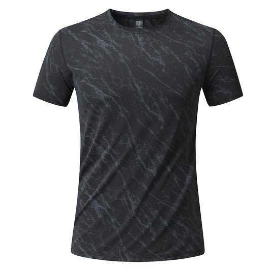 Mens Running T-Shirt Outdoor Sports Tops Short Sleeve Shirt Men Fitness Gym Guys Clothing Shirts Sportswear Breathable Quick Dry