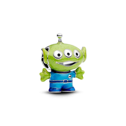 Disney Plata De Ley 925 Silver Charm Monster Activity Flowers Pendant Beads Original Women Bracelets Bangles DIY Jewelry Gift
