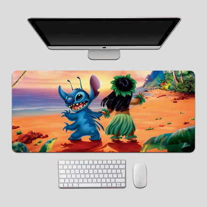 Oversized Stitch Pu Leather Mouse Pad Children and Students Cartoon Book Table Mat Anime Home Office Keyboard Pad Cute Wrist Pad