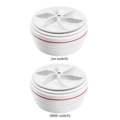 Portable Ultrasonic Turbo Washer Removes Dirt Cleaning Washing Machine Rotating Ultrasonic Turbo Washing Machine for Home Travel