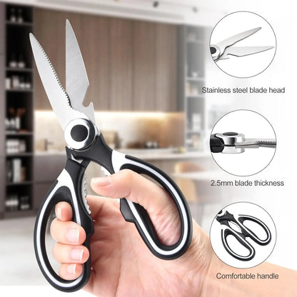 Kitchen Scissors All Purpose 3 Pack kitchen gadgets utensils Stainless Steel Cooking Shears for Cutting Meat Food Fish Poultry
