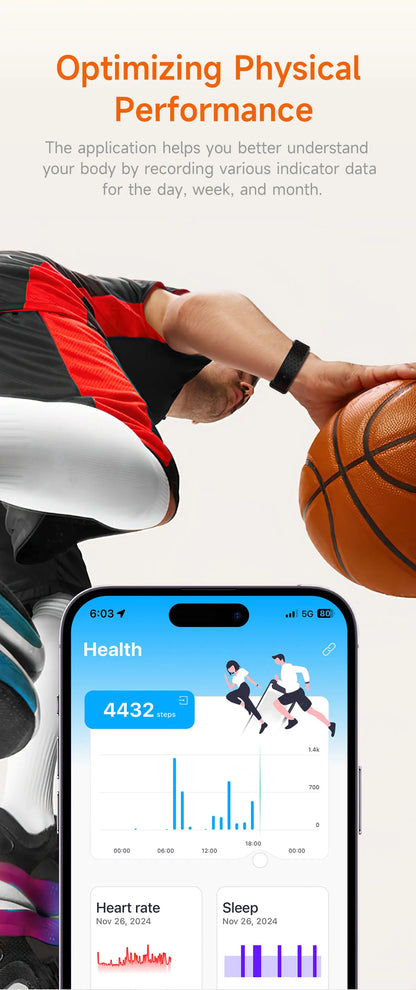 New Smart Watch Men Smart Health Wristband Women GPS Sport Trajectory 1ATM Waterproof All Day Healthy Monitor Fitness Bracelet