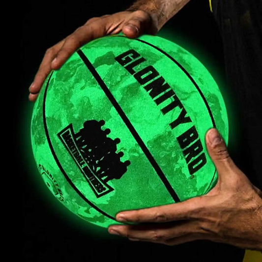 Luminous Green Basketball For Boy Girl,Standard Size  5,6,7 Soft Pu Composite Leather Outdoor Street Glowing Ball Night Use Game