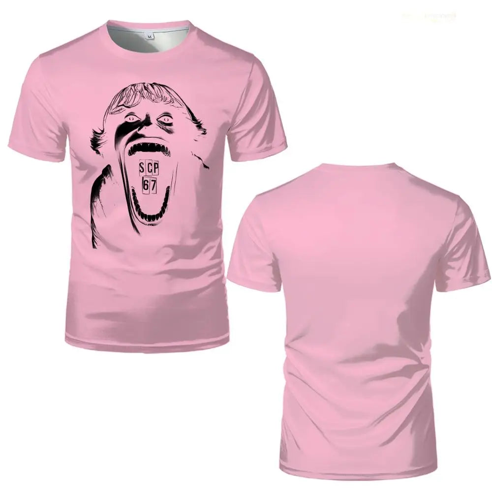 Fun Doot Doot 6 7meme Print T-Shirt Six Seven Slang Term Brain Rot Short-Sleeve Tee SCP-67 Unisex Casual Fashion Streetwear Tops
