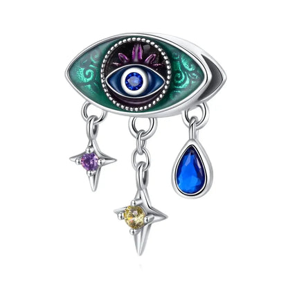 Hot Sale 925 Silver Color Evil Eye Charm Demon Eye Bead For Original  Bracelet&Bangle DIY Making Fashion Jewelry Gift