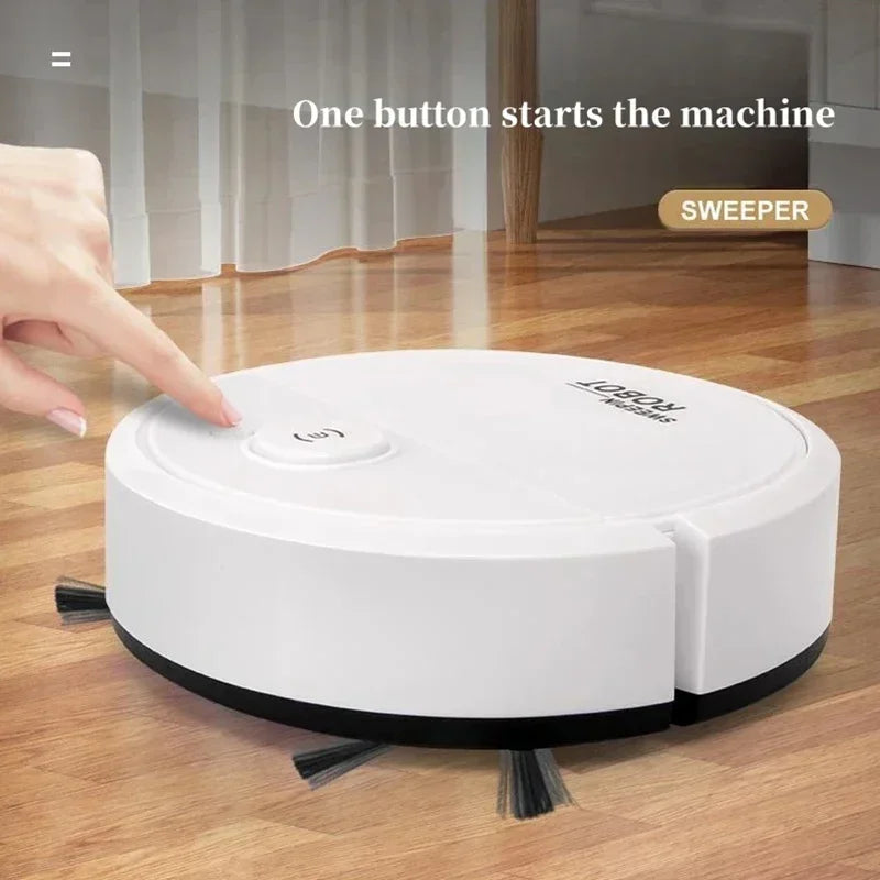 New 3 in 1 Smart Sweeping Robot 4000Pa Vacuum Cleaner Strong Suction Easy To Use Floors Pet Hair Silent Home Cleaning Machine