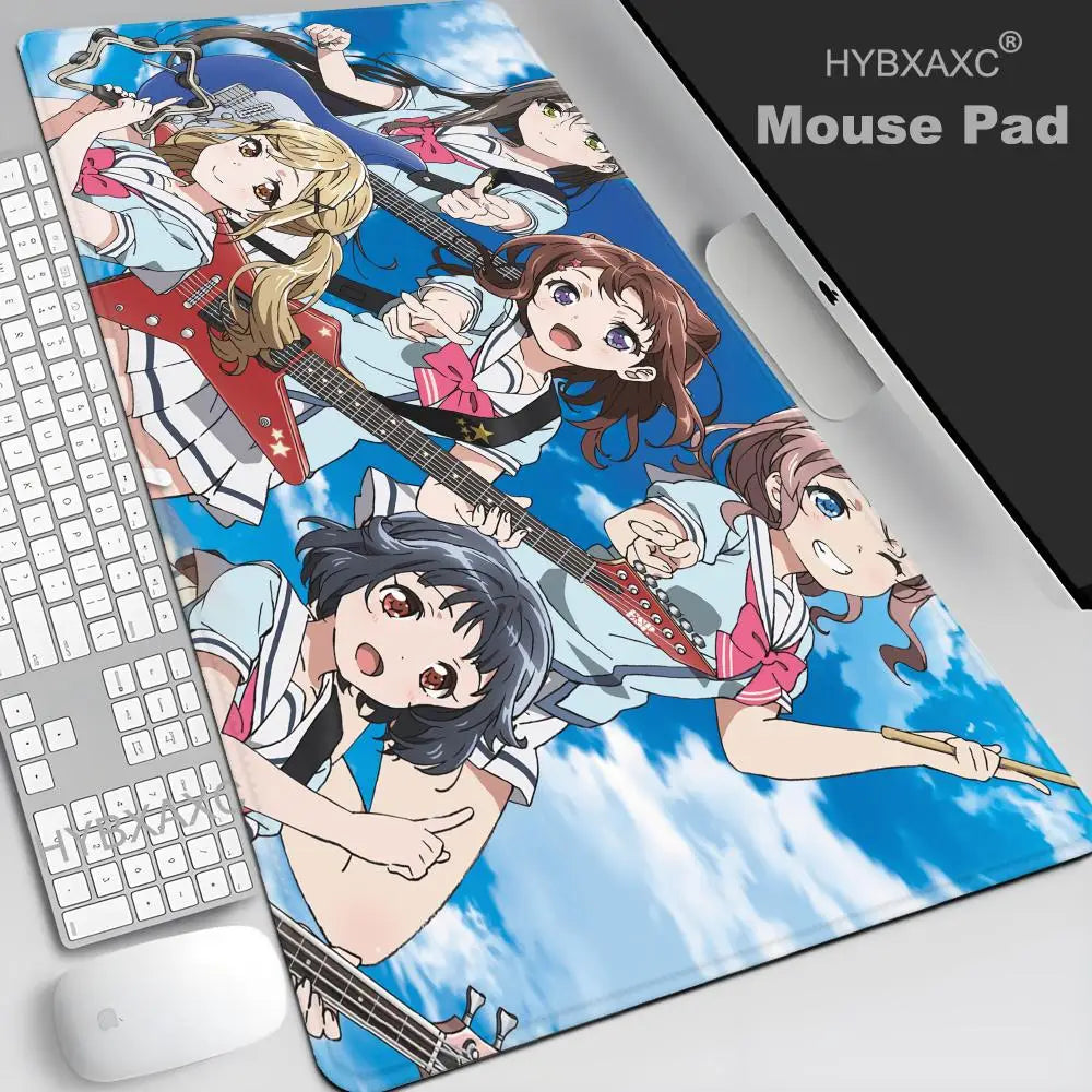 XXL Size Non-slip Wear-resistant for Desk Mat Anime Laptop Desk Office gamer table pad BanG Dream Mousepad Notebook Keyboard Pad