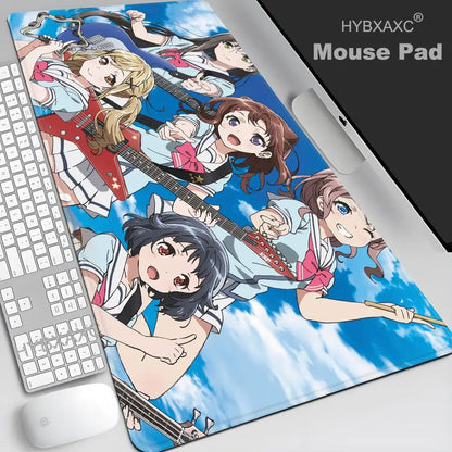 XXL Size Non-slip Wear-resistant for Desk Mat Anime Laptop Desk Office gamer table pad BanG Dream Mousepad Notebook Keyboard Pad