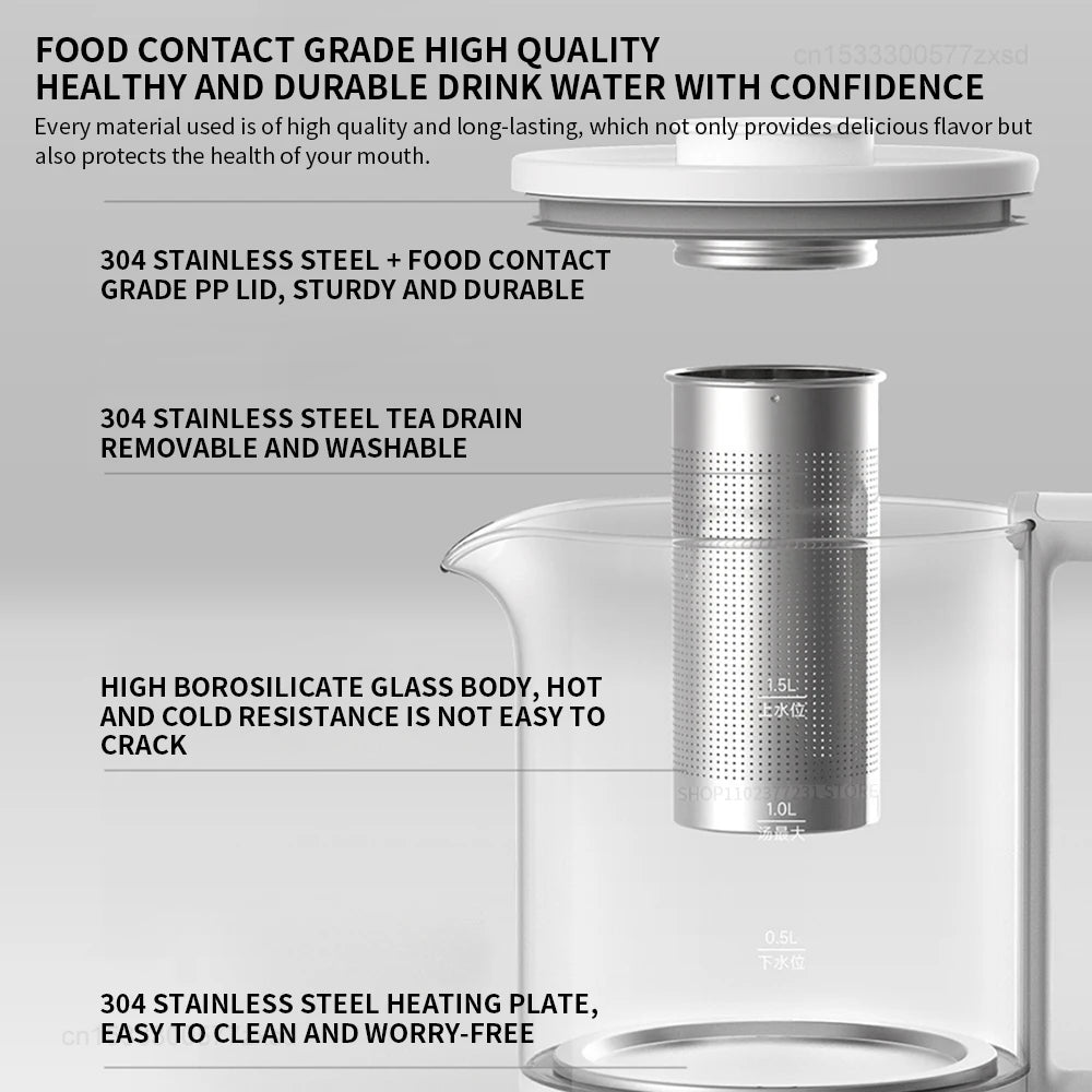 Mijia Multifunctional Health Pot Electric Kettle N1 800W 304 Stainless Steel Fast Heat for Kitchen Household Appliances