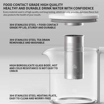 Mijia Multifunctional Health Pot Electric Kettle N1 800W 304 Stainless Steel Fast Heat for Kitchen Household Appliances