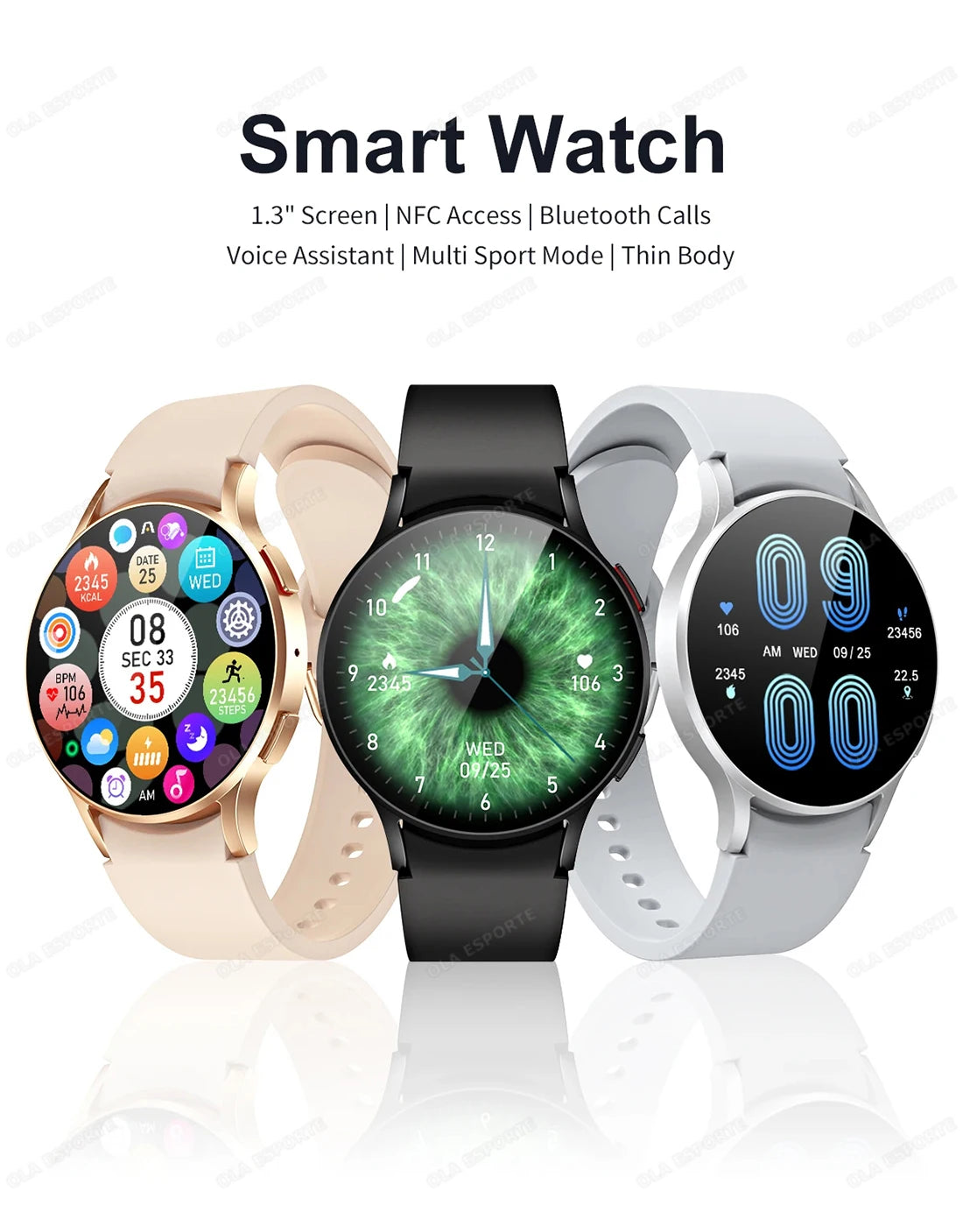 Smartwatch Women Watch 6 Health Monitoring Watch Waterproof Voice Assistant Bluetooth Call Smart Watch 2025 New