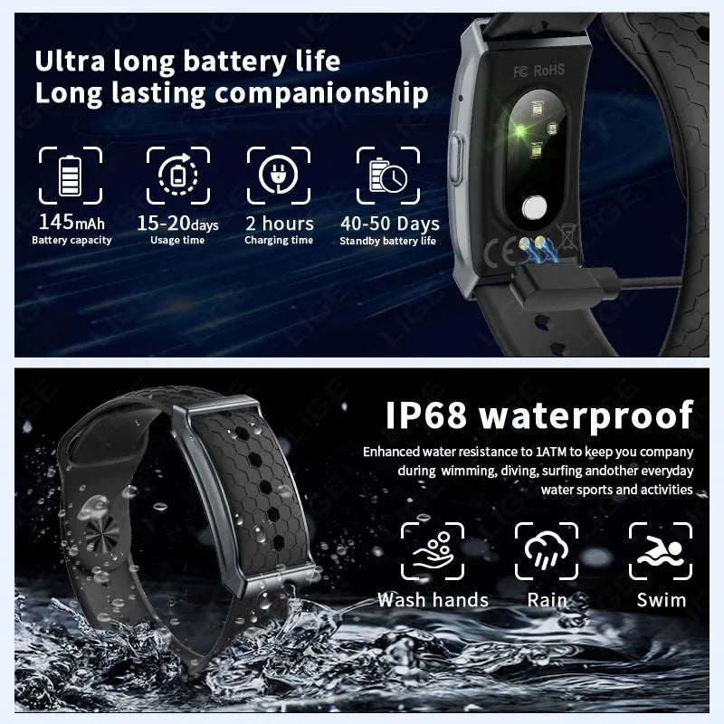 2025 New Smart Watch For Andrio IOS Fitness Sport Smart Bracelet Heart Rate Blood Oxygen Health Monitor Men Smartwatch Women