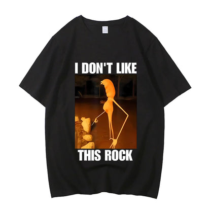I Dont Like This Rock T Shirts Funny Marcus The Worm Meme Tee Shirt Men Women Fashion High Street High Quality Cotton T-shirts