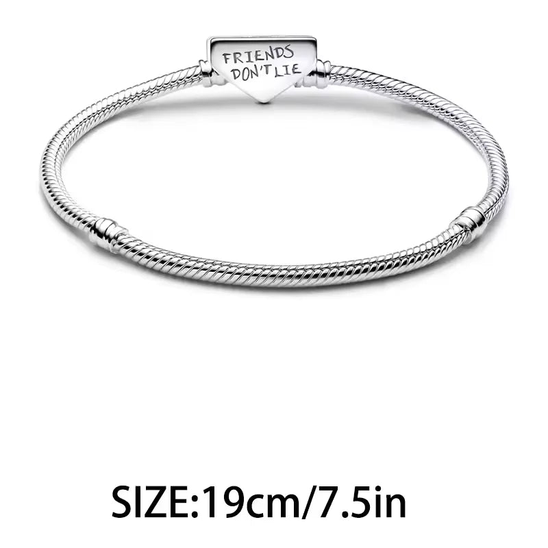 Disney Plata De Ley 925 Silver Charm Monster Activity Flowers Pendant Beads Original Women Bracelets Bangles DIY Jewelry Gift