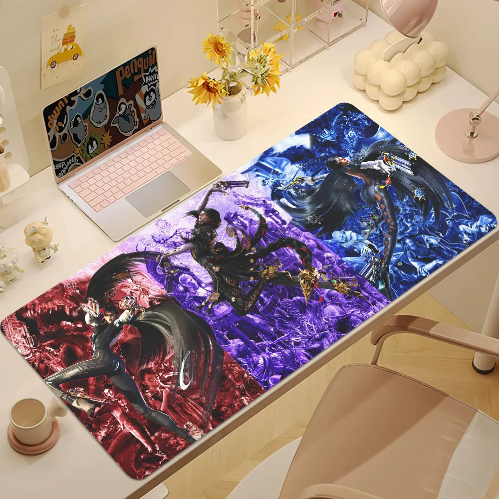 Game B-Bayonetta 3 S Mouse Pad Large Desk Mat Keyboard Ergonomic Office Rubber Game PC Non-slip Anti-fray Home Custom Best Price