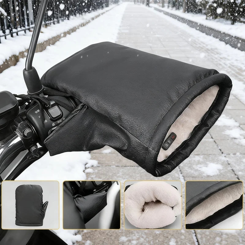 2pcs Handlebar Muffs Motorcycle Windproof Winter Mitts Warmer Gloves Waterproof Handmuffs Bicycle Handle Hand Warm Motor Bike