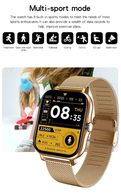New Smart Watch 1.83inch Full Touch Screen Sport Fitness Watches BT Call Digital Smartwatch Wristwatch For Men Women Gift 2025
