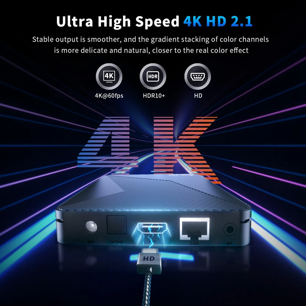 TV BOX X88 PRO X5M Android 14 Amlogic S905X5M Quad Core 4K LAN 1000M Dual Wifi6 BT 5.0 Voice Remote Media Player Set Top Box