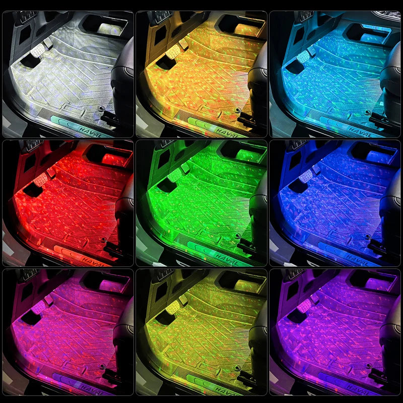 Automotive ambient light, automatic door opening sensor, car mounted colorful voice control, interior decoration, no wiring, wir