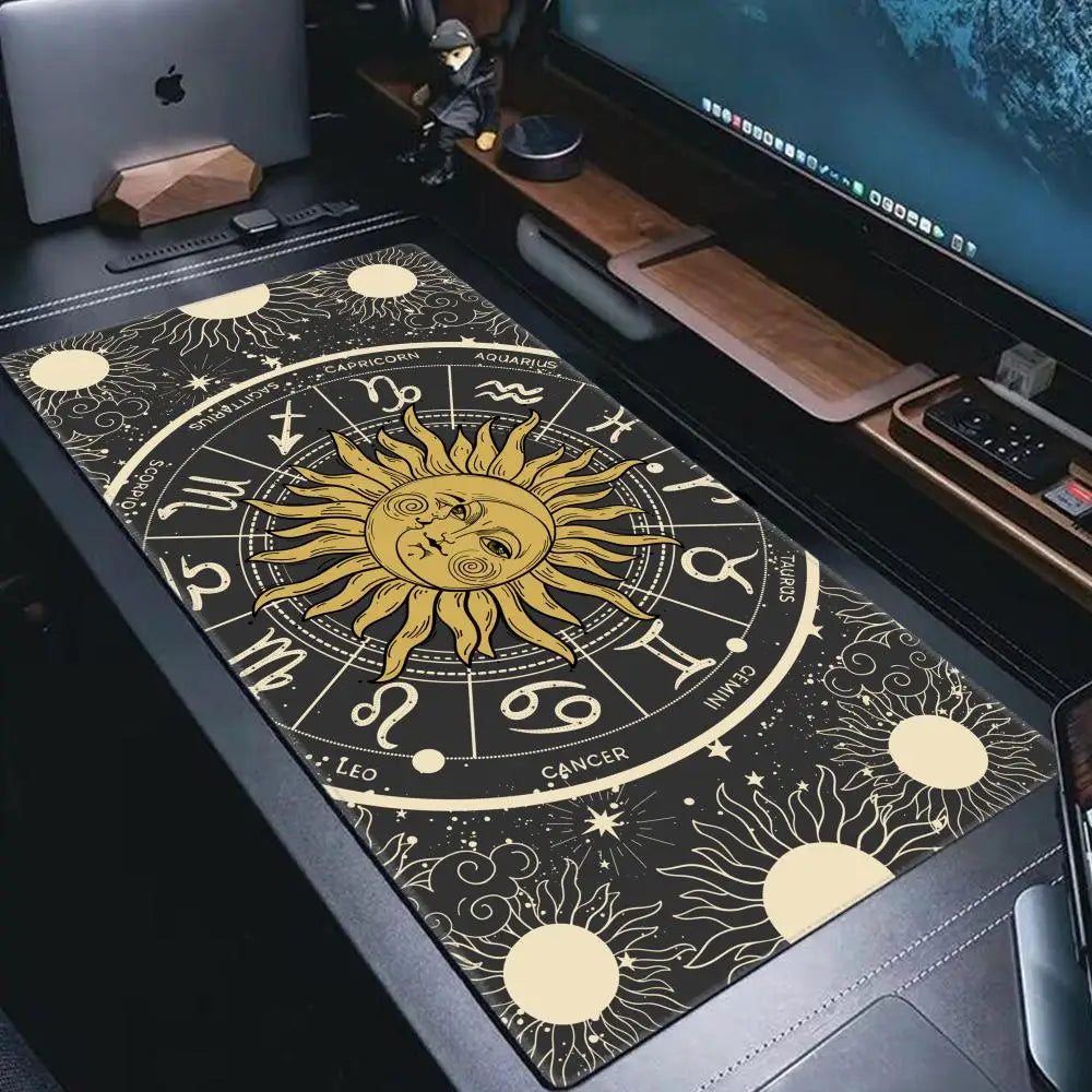 Moon Sun Planet Large XL Speed Version Game Computer Keyboard Office Table Mat tarot card Gaming Mouse Pad for PC Gamer Mousemad