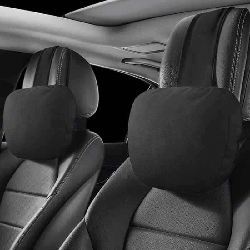 1Pc Suede Car Headrest Neck Support Seat For Maybach Design S Class Soft Universal Adjustable Car Neck Pillow Car Accessories