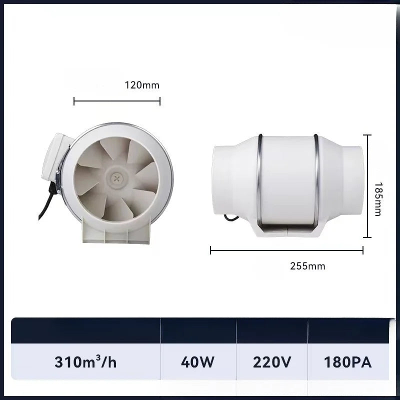 Duct round 3 inch 4 inch 5 inch 6 inch 8 inch exhaust ventilation fan kitchen household extractor fan bathroom exhaust fan