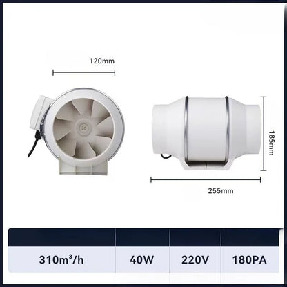 Duct round 3 inch 4 inch 5 inch 6 inch 8 inch exhaust ventilation fan kitchen household extractor fan bathroom exhaust fan