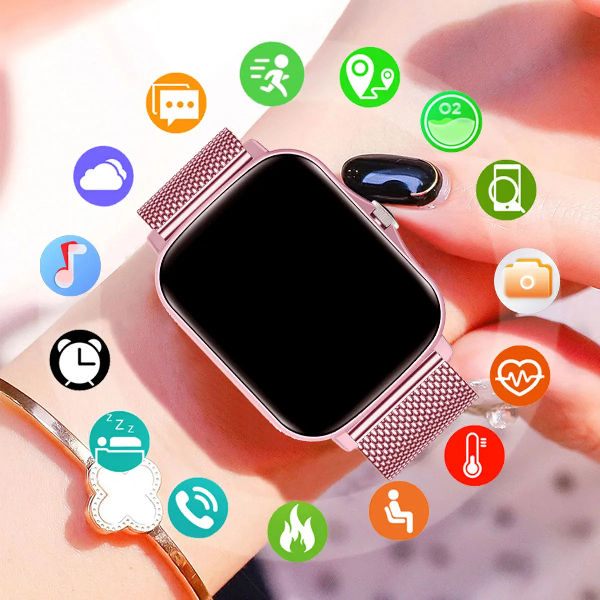2025 Smart Watch 2.01‘’ Full Touch Amoled BT Call Sport Waterproof Watches Heart Rate Blood Pressure SmartWatch for Men Women