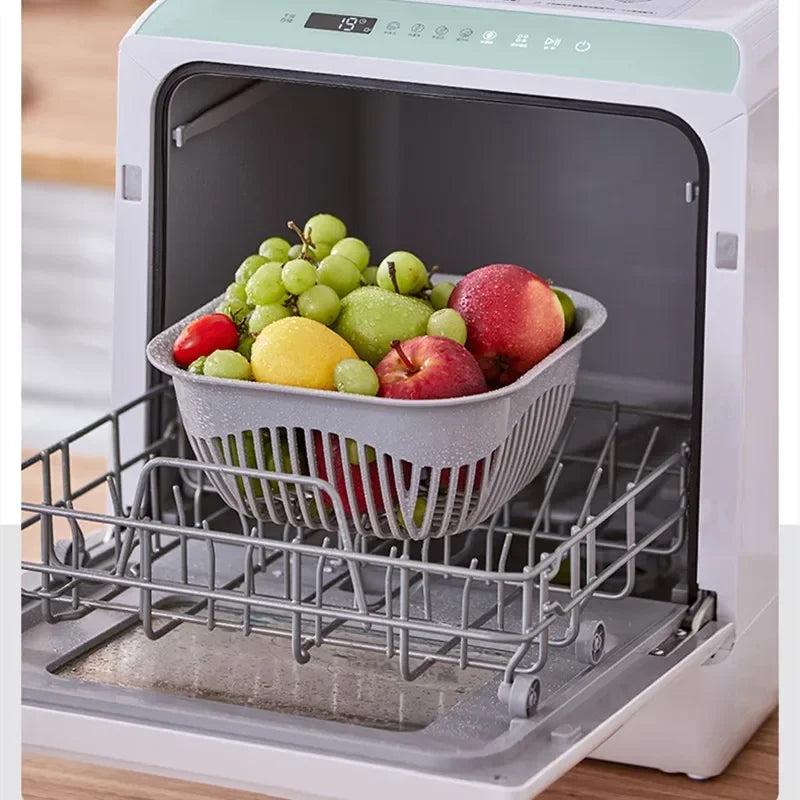 Mini Dish Washer Machine 4sets Intelligent Hot Air Drying Small Bowls Dishes Storage Countertop Dishwasher Lavavajillas