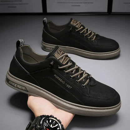 2025 New Trendy Versatile Cloth Shoes Men's Spring New Breathable White Shoes Men's Sports and Leisure Board Shoes Trendy Shoes