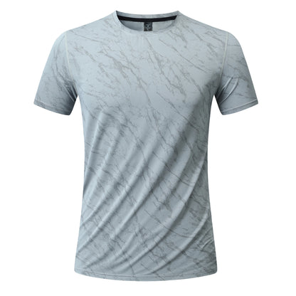 Mens Running T-Shirt Outdoor Sports Tops Short Sleeve Shirt Men Fitness Gym Guys Clothing Shirts Sportswear Breathable Quick Dry