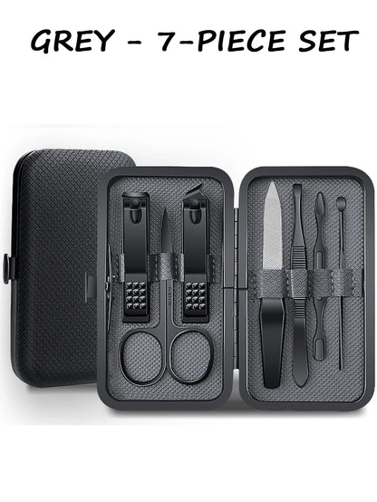 7/8/9pcs Manicure set Men Personal Care Tools Accessories Finger and Toe Nail Clippers Kit Professional Manicure Pedicure Kit