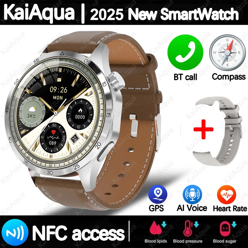 2026 New Watch Bluetooth Call Smart Watch Men GPS Outdoor Sports Fitness Heart Rate AI Voice Assistant Smartwatches Android IOS