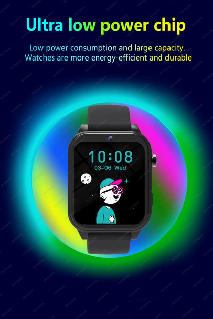 2025 New Smart Watch For Children HD Touch Screen Camera 18 Games Sleep Monitoring Alarm Clock Calculator Birthday Gift Boy Girl