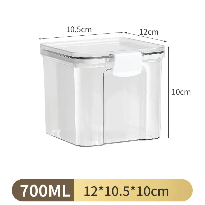 Sealed Jars For Kitchen Storage Box Grain Coffee Bean Sealed Tanks Large Capacity Moisture proof Transparent Seasoning Jar Set