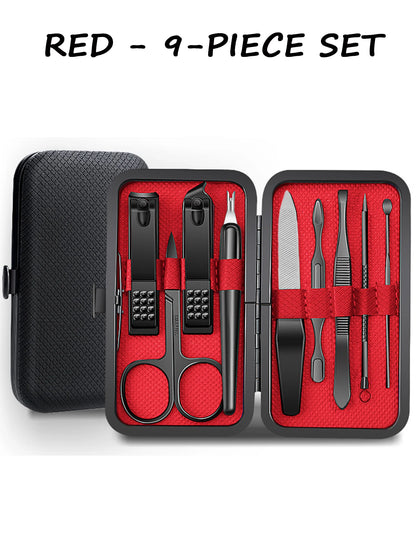 7/8/9pcs Manicure set Men Personal Care Tools Accessories Finger and Toe Nail Clippers Kit Professional Manicure Pedicure Kit