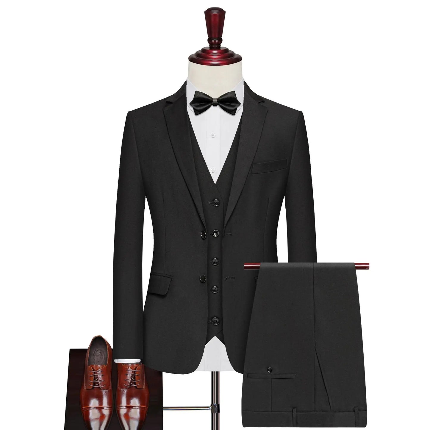 Men's Big Size Suit Set Professional Business Wedding Groom Office Team Uniform Summer Formal Suit