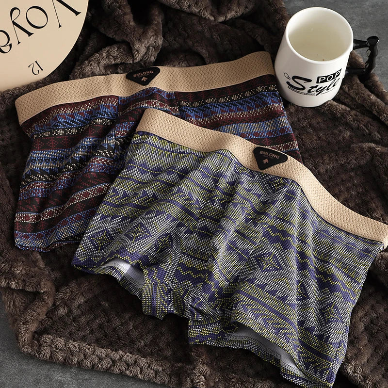 3-pack men's underwear men's boxers youth sports shorts breathable cotton fashionable boxers personality men's underpants boxers