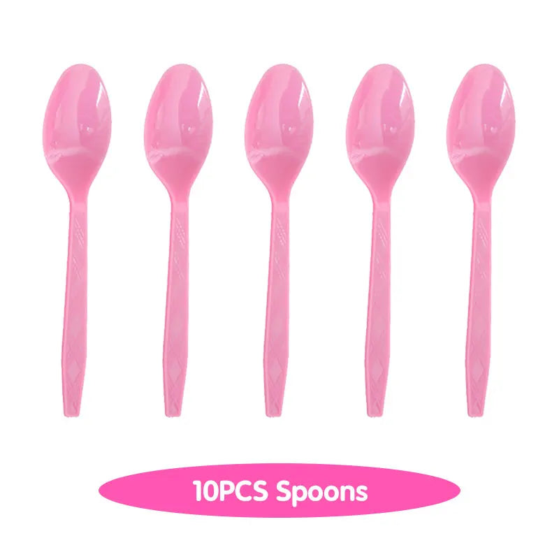 Minnie Mouse Birthday Party Decorations Tableware Set Birthday Decorations Full Set Pink Balloons Banner Candy Box Kids Favors