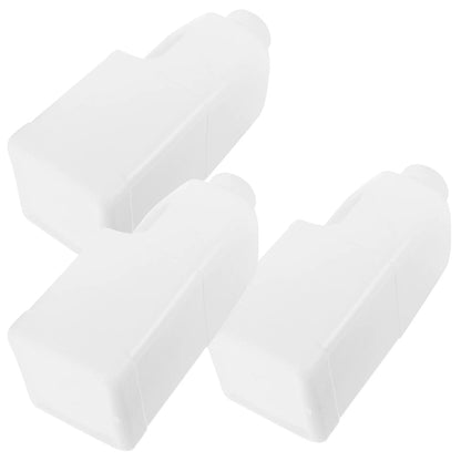 3 Pcs Food Plastic Containers 2L Square Milk Bottles With Handle Storage Jugs Beverage Dispensers Reusable Leak Proof Water