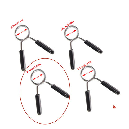 1pc 25/28/30 mm Barbell Clamp Spring Collar Clips Gym Weight Dumbbell Lock Standard Lifting Kit Barbell Lock