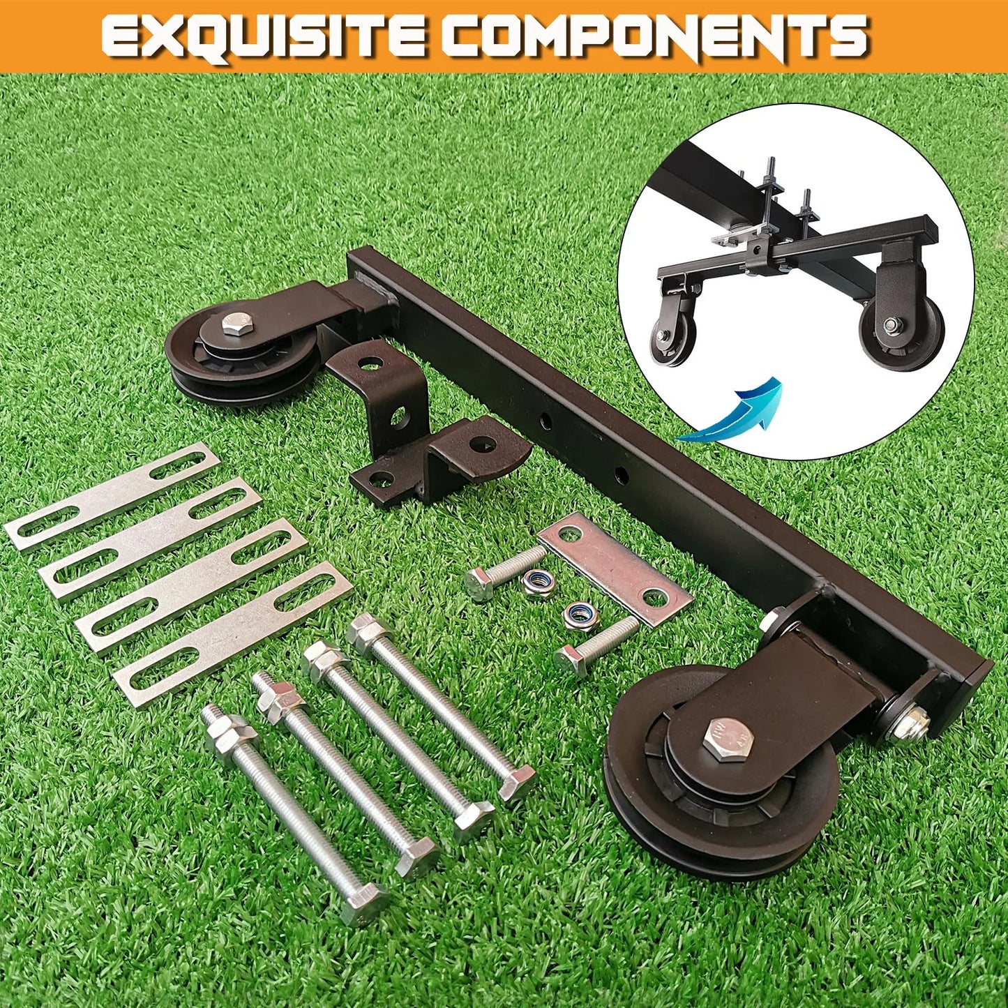 Fitness Pulley  DIY Cable Machine System For Round Metal Tube Home Pull Down Workout Accessories Gym Loading Lifting Back Pullin