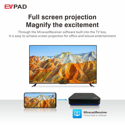 [Genuine] EVPAD 10P 2024 Super JP Korea USA TV box Hot sell Asia SG MY CA UK AUS Newest media player update from EVPAD 6P tv box